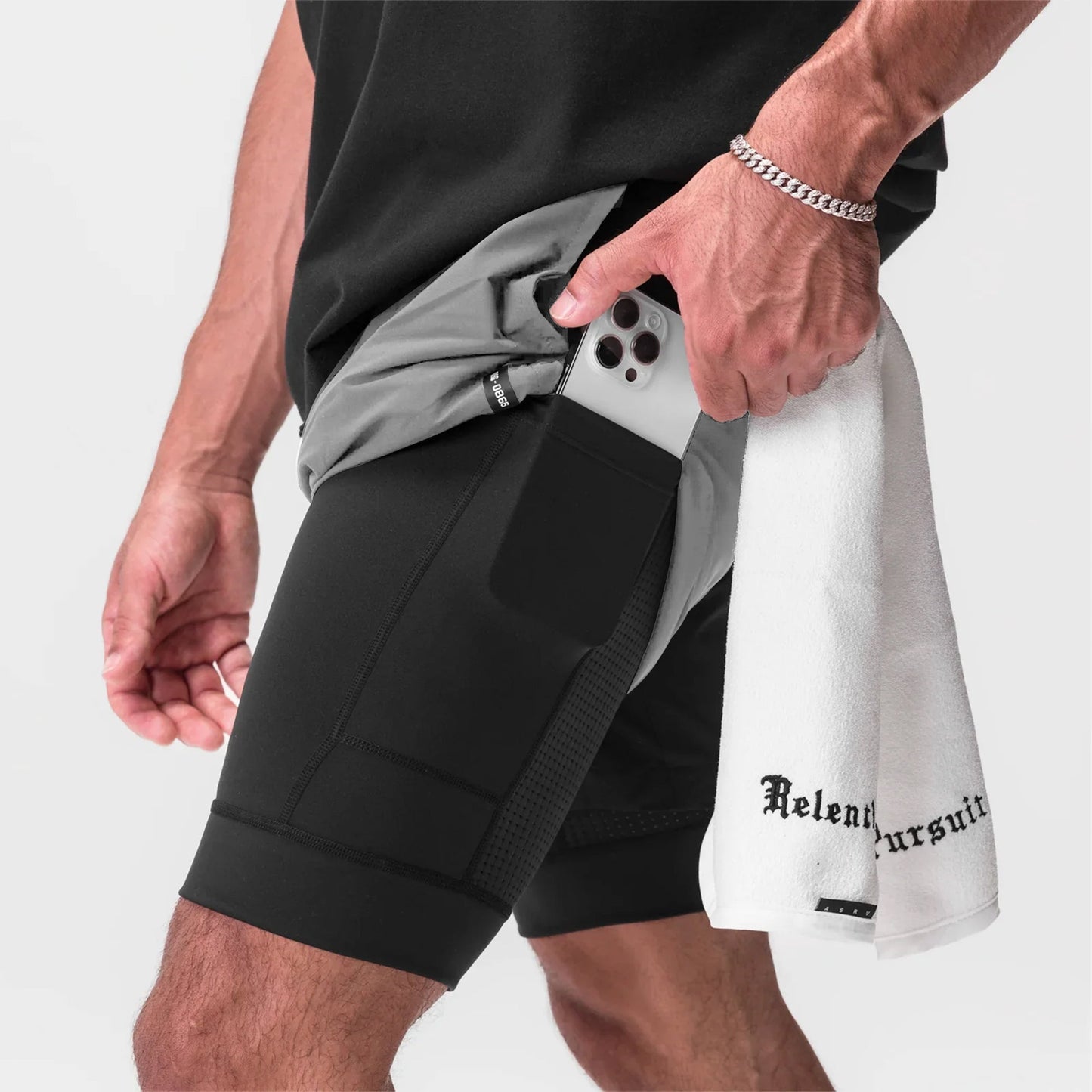 0866. Tetra-Lite® 7" Liner Short Slate Grey "Wings"/Black | ASRV sale