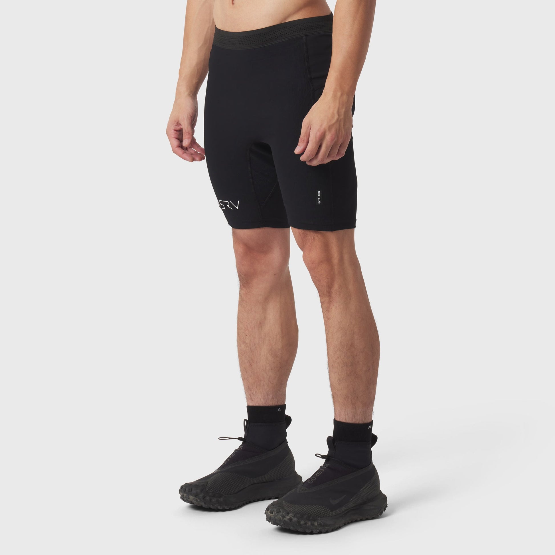 1170. Lycra® Ribbed Run Half-Tight Black | ASRV discount
