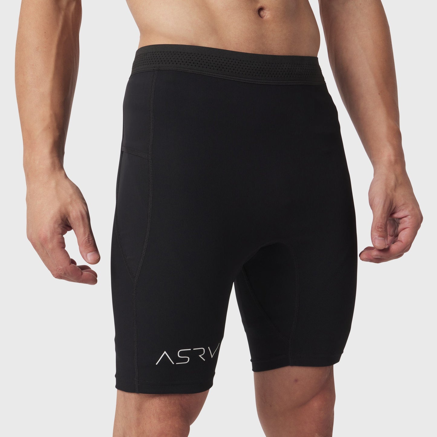 1170. Lycra® Ribbed Run Half-Tight Black | ASRV discount