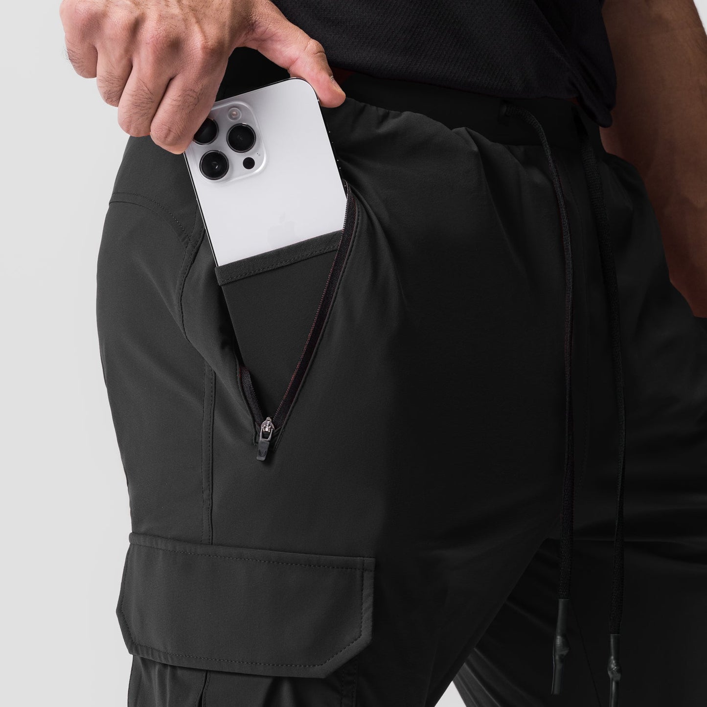 0825. Tetra-Lite® Cargo High Rib Jogger Black | ASRV discount