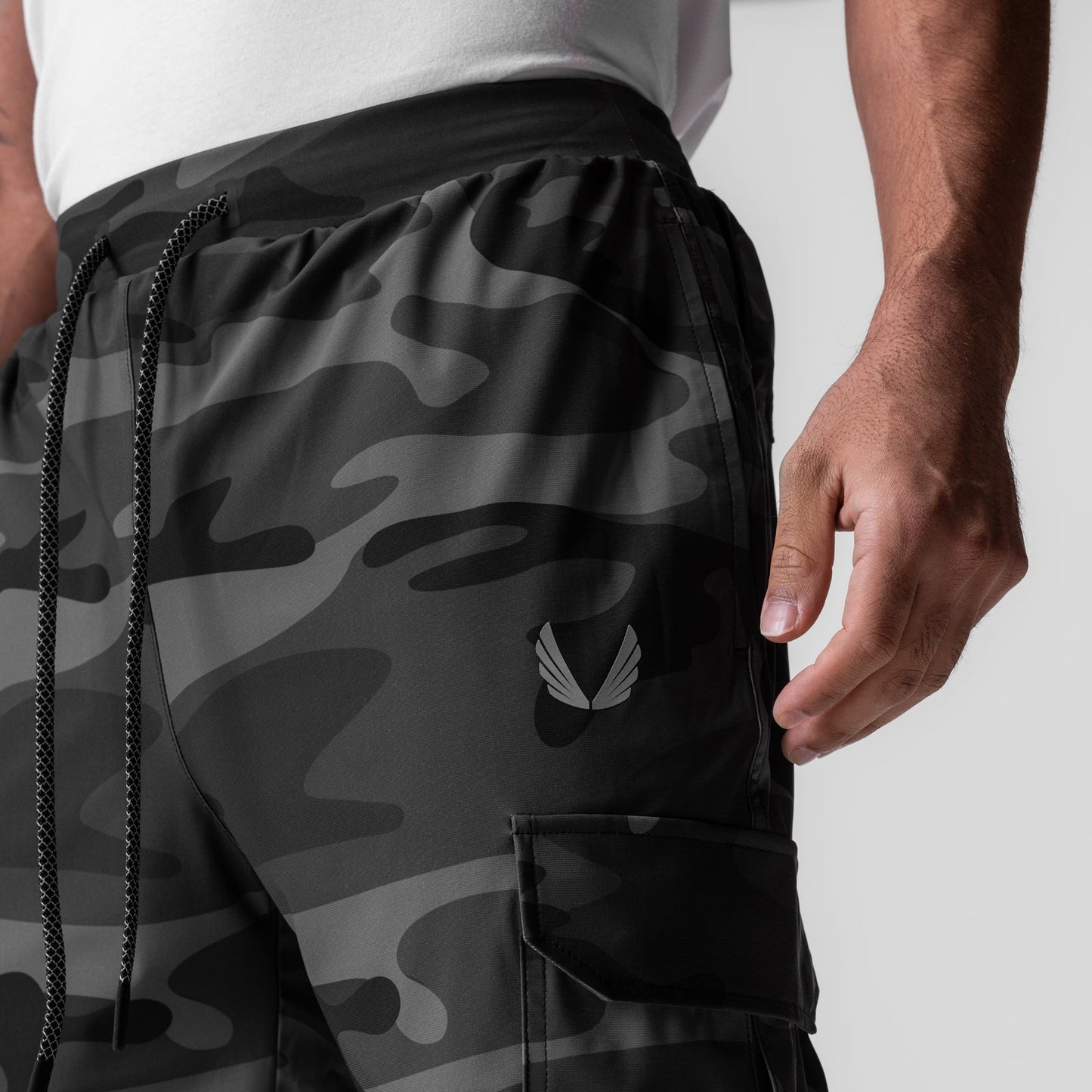 0825. Tetra-Lite® Cargo High Rib Jogger Black Camo "Reflective" | ASRV on sale