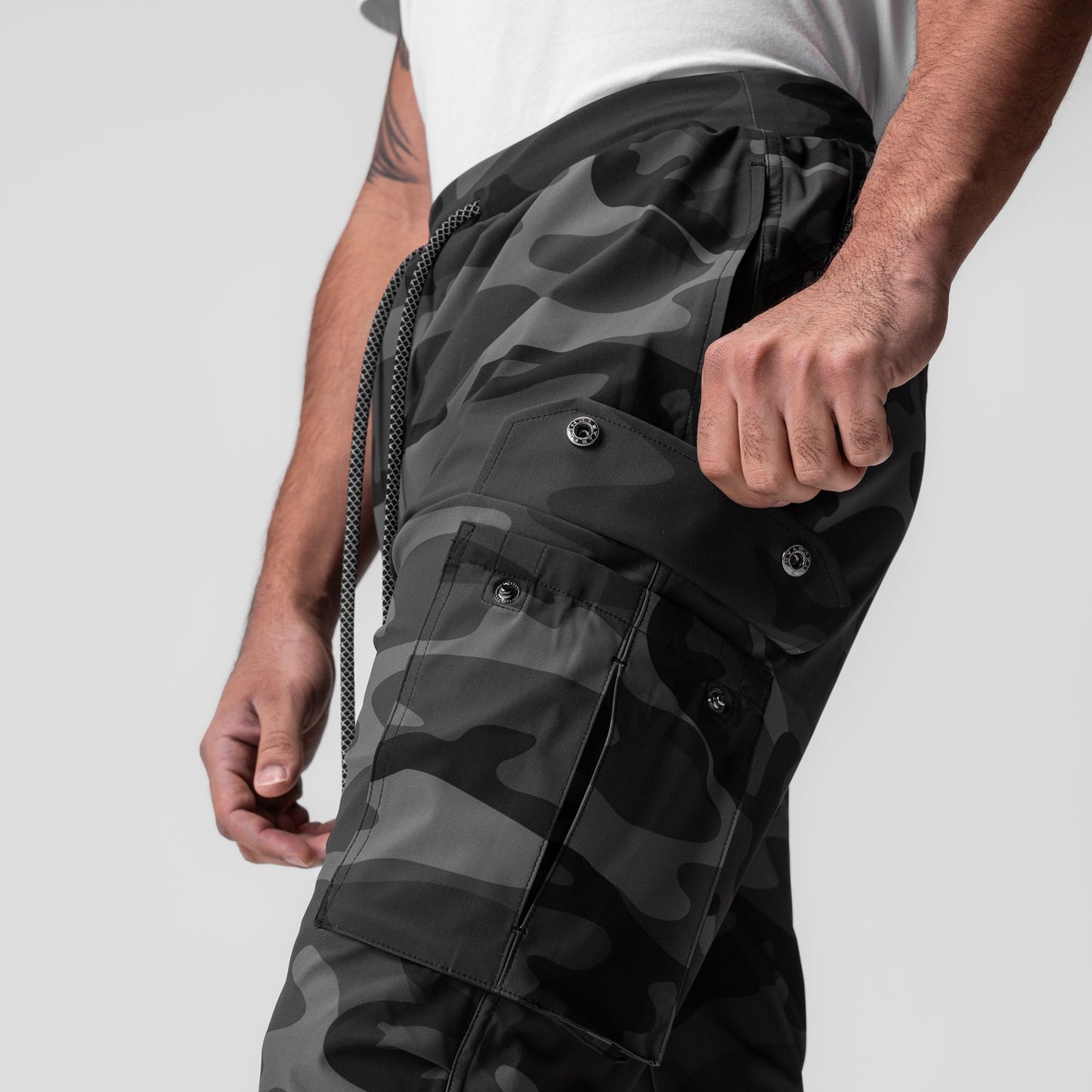 0825. Tetra-Lite® Cargo High Rib Jogger Black Camo "Reflective" | ASRV on sale