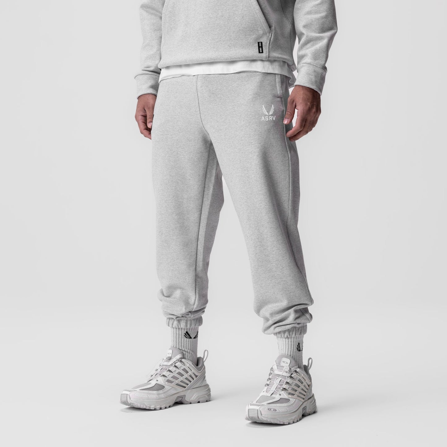 0655. Tech-Terry™ Oversized Sweats Heather Grey "Emblem" | ASRV sale