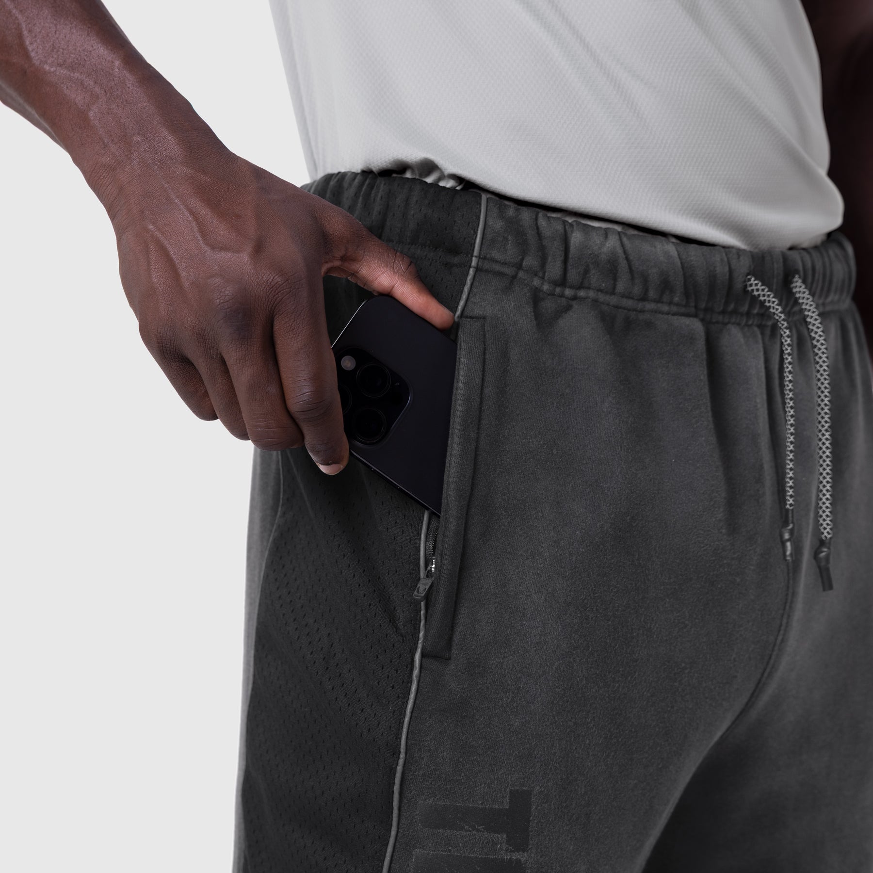 1120. Tech-Terry™ Mesh Panel Sweats Black "Blade TD" | ASRV discount