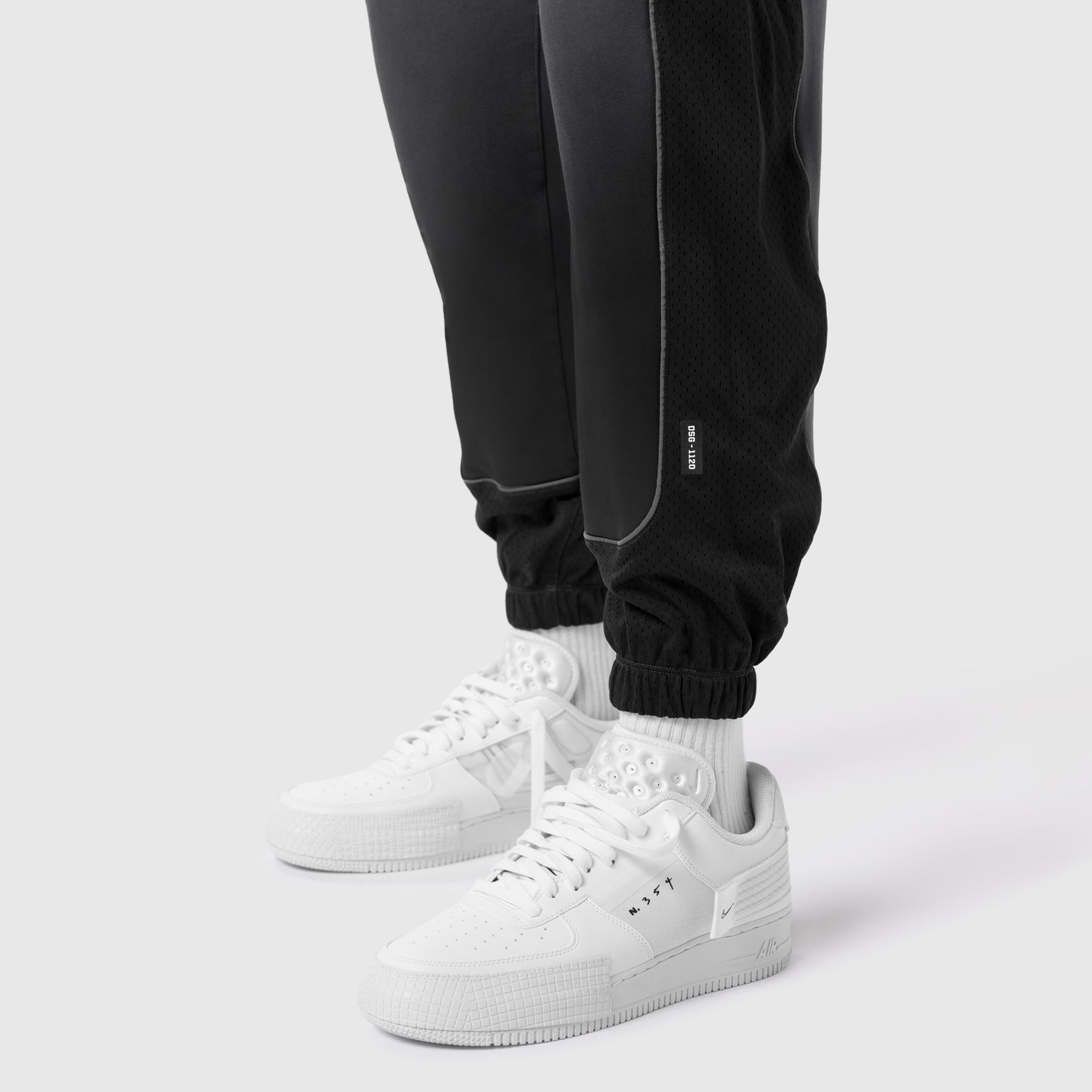1120. Tech-Terry™ Mesh Panel Sweats Black "Blade TD" | ASRV discount