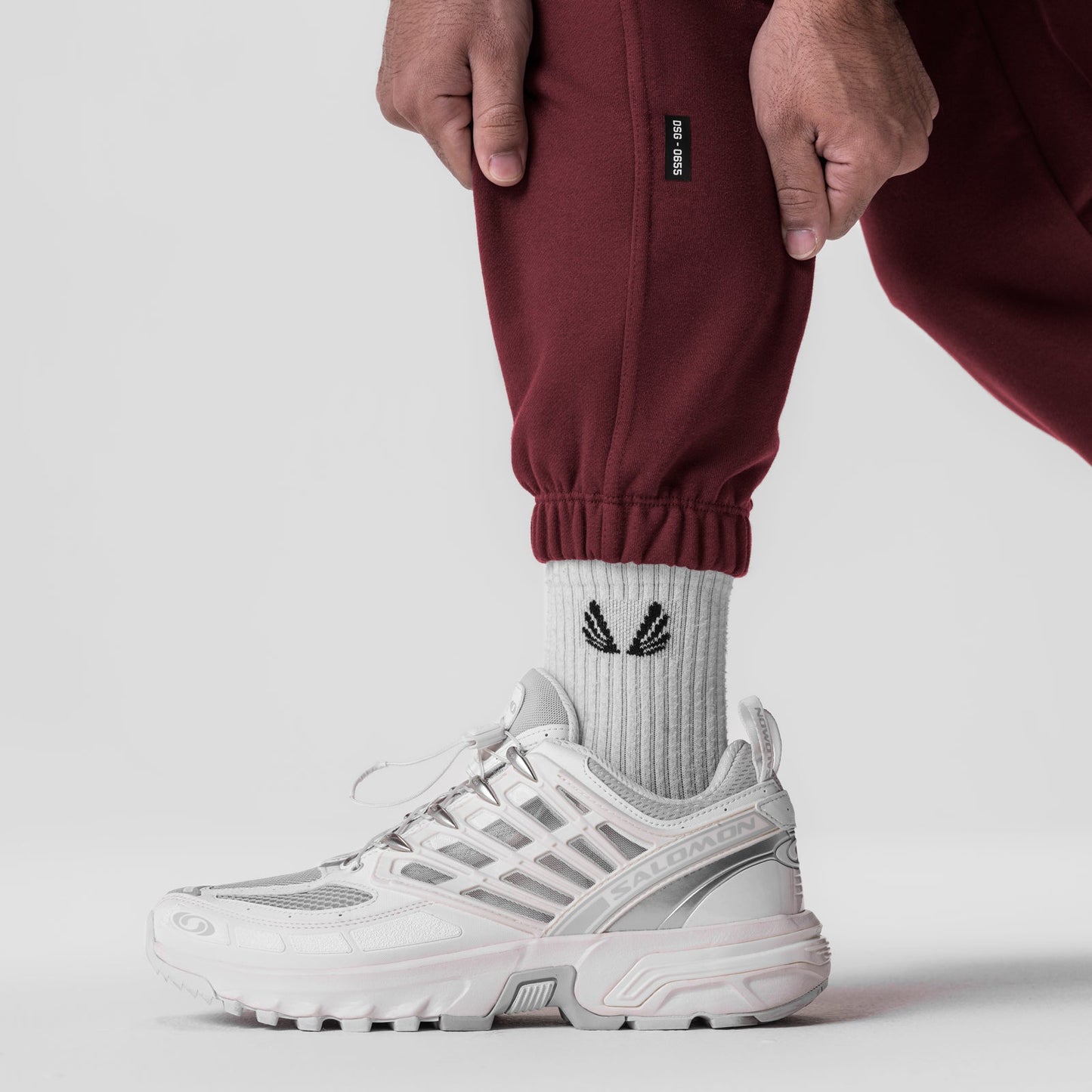 0655. Tech-Terry™ Oversized Sweats Crimson "Emblem" | ASRV US
