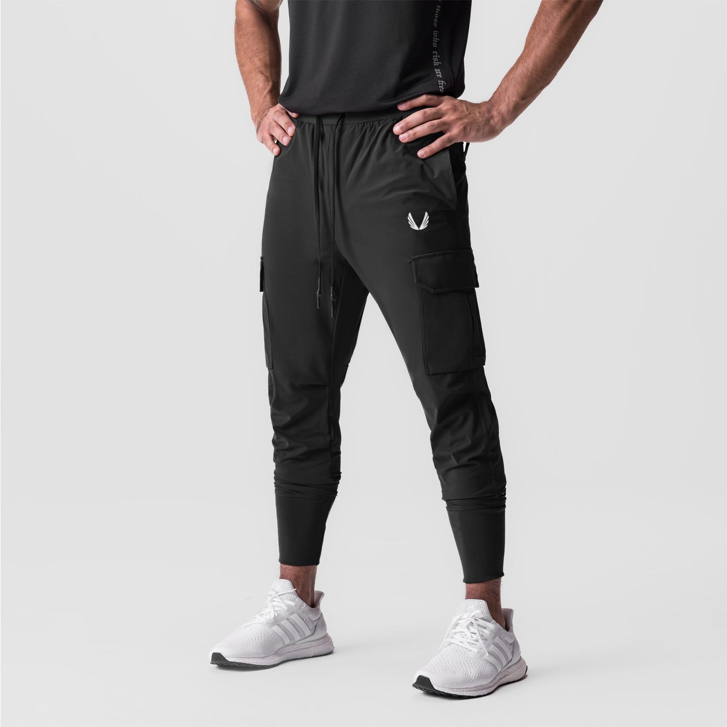 0825. Tetra-Lite® Cargo High Rib Jogger Black "White Wings" | ASRV Discount