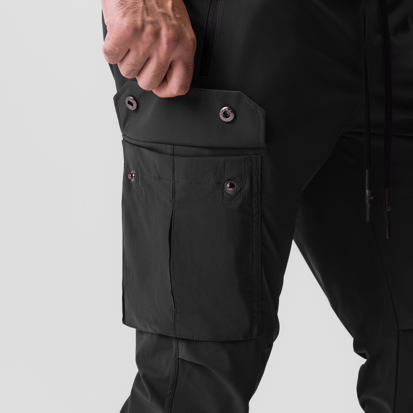 0825. Tetra-Lite® Cargo High Rib Jogger Black "White Wings" | ASRV Discount