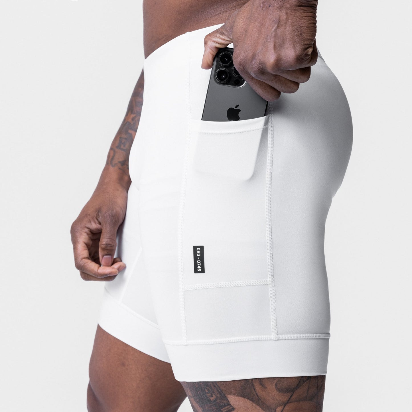 0746. WarpFlexx® Side Pocket 1/2-Length Legging White | ASRV sale