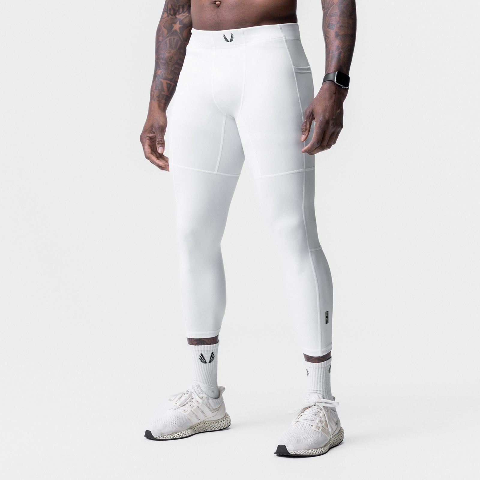 0747. WarpFlexx® Side Pocket 3/4-Length Legging White | ASRV discount