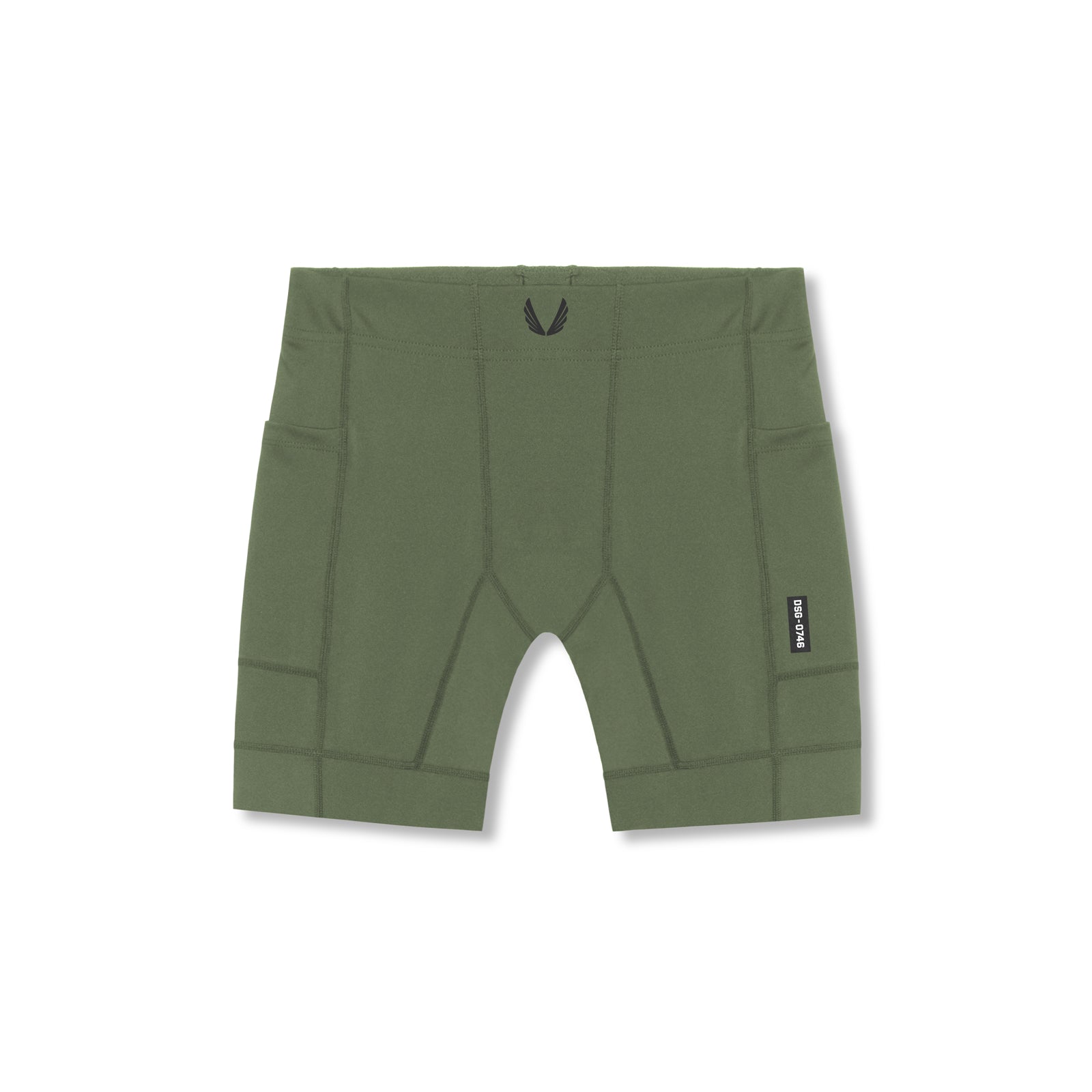 0746. WarpFlexx® Side Pocket 1/2-Length Legging Olive | ASRV Discount