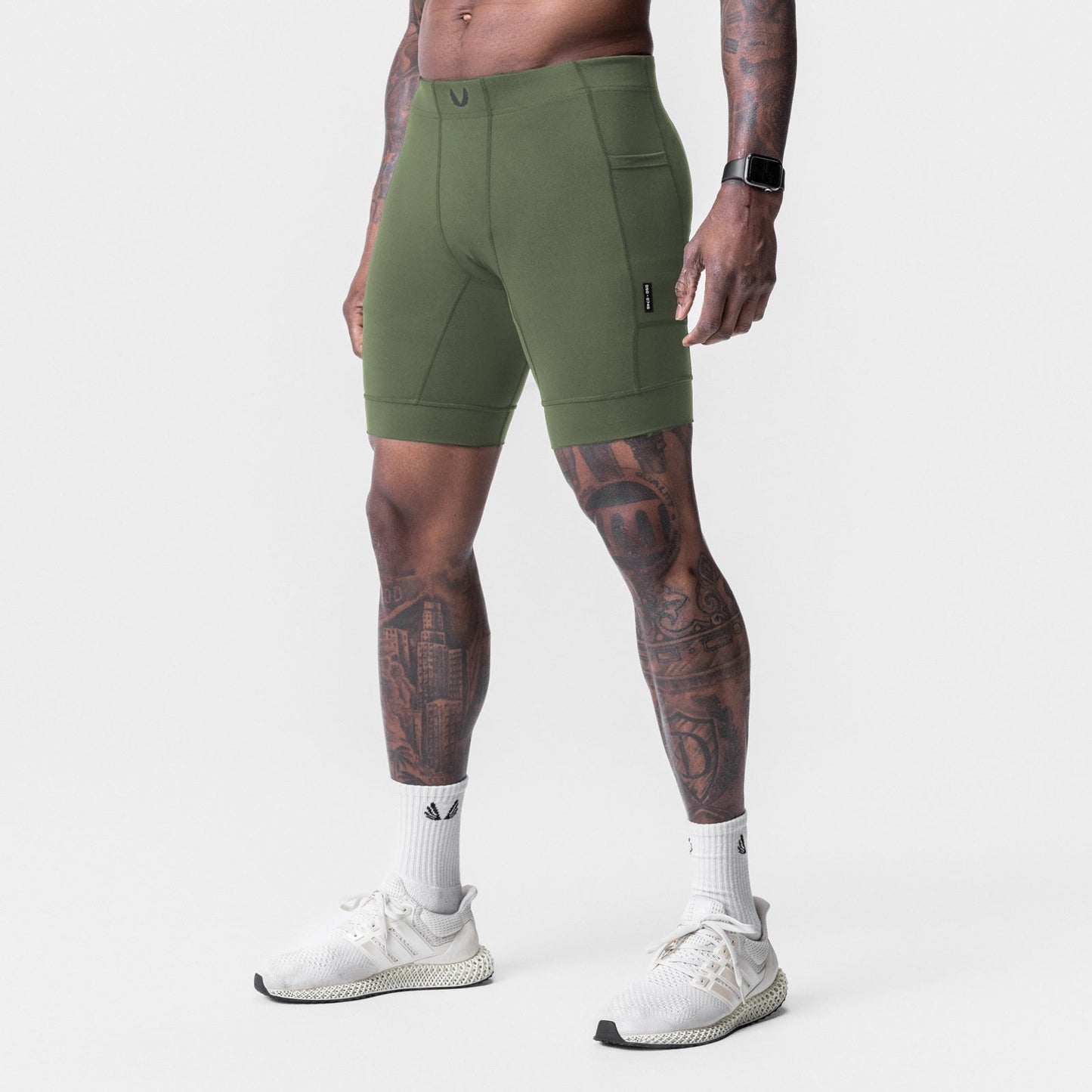 0746. WarpFlexx® Side Pocket 1/2-Length Legging Olive | ASRV Discount