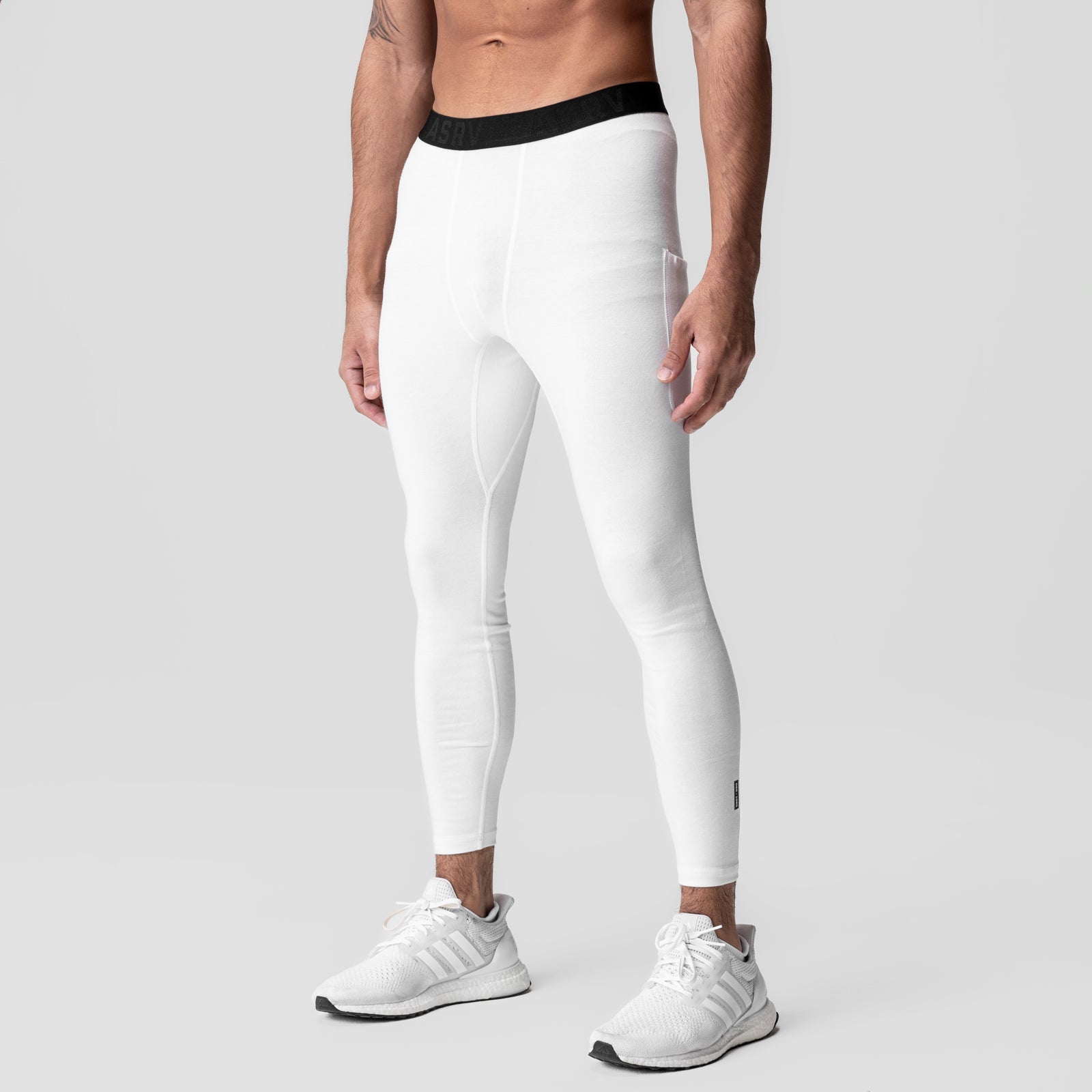 1065. Creora® Cotton Modal Side Pocket Legging White | ASRV near me