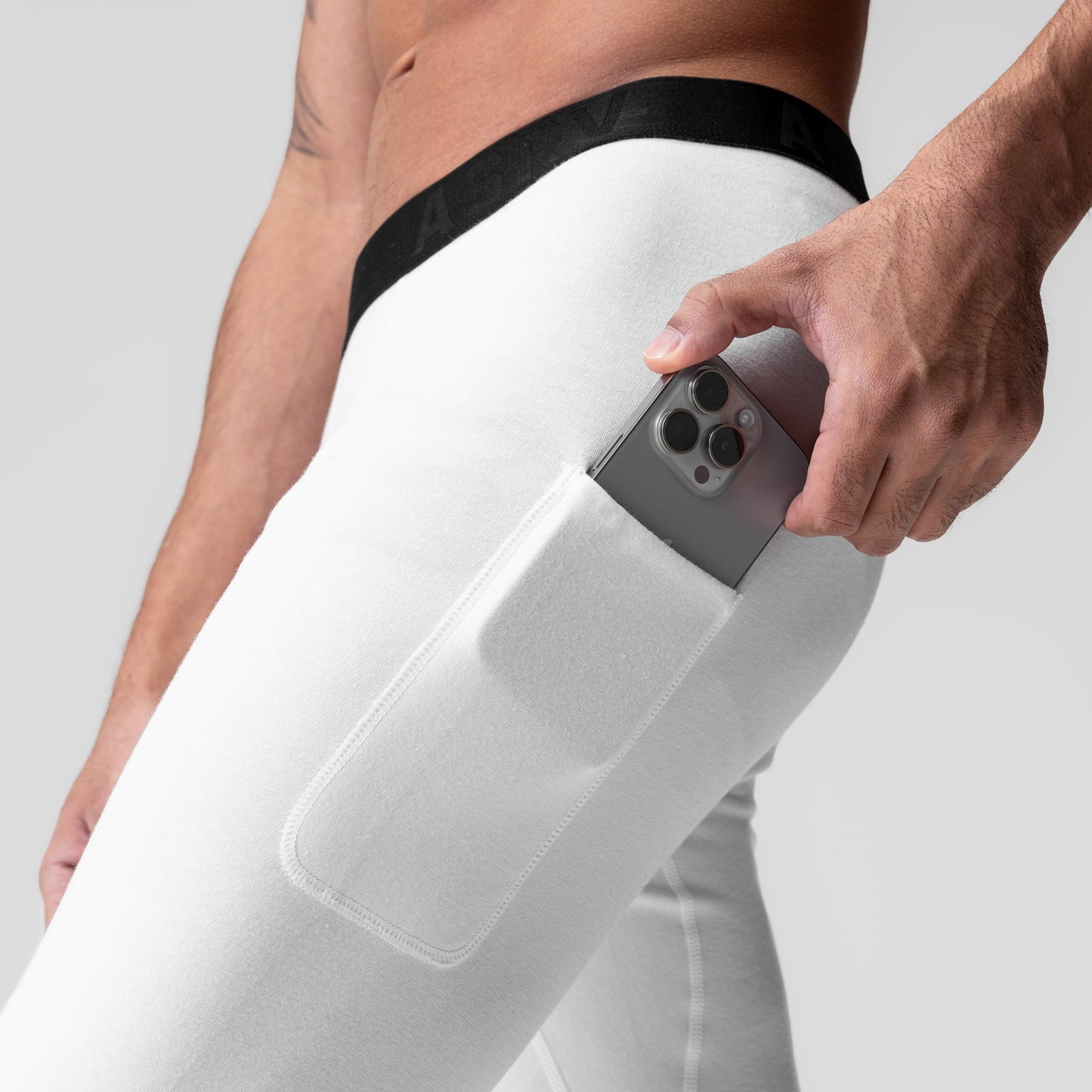 1065. Creora® Cotton Modal Side Pocket Legging White | ASRV near me