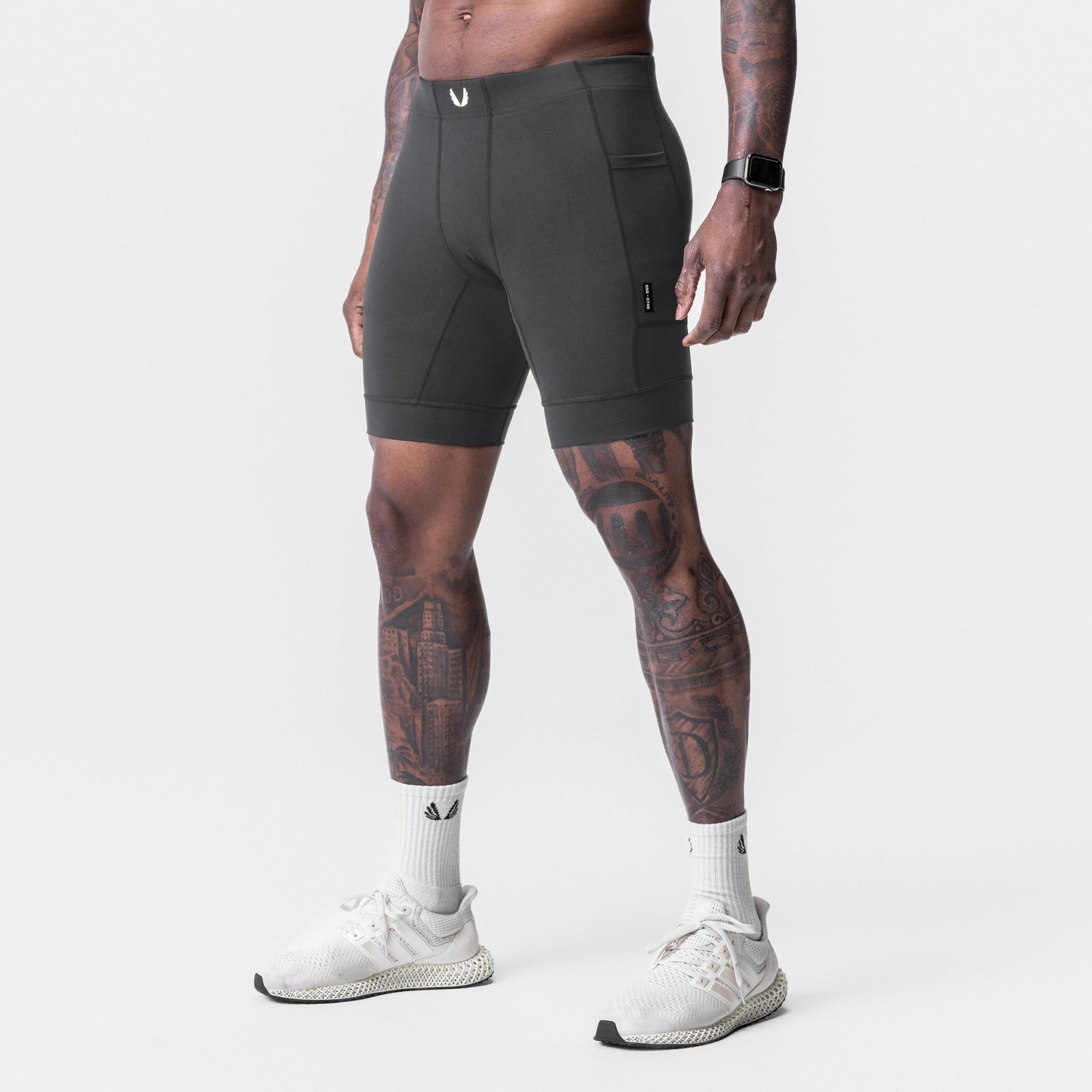 0746. WarpFlexx® Side Pocket 1/2-Length Legging Space Grey | ASRV US