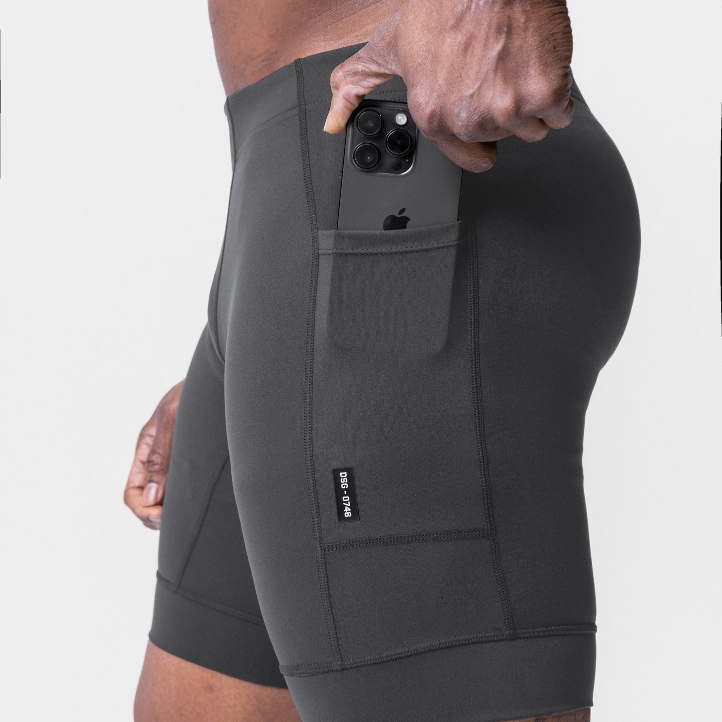 0746. WarpFlexx® Side Pocket 1/2-Length Legging Space Grey | ASRV US
