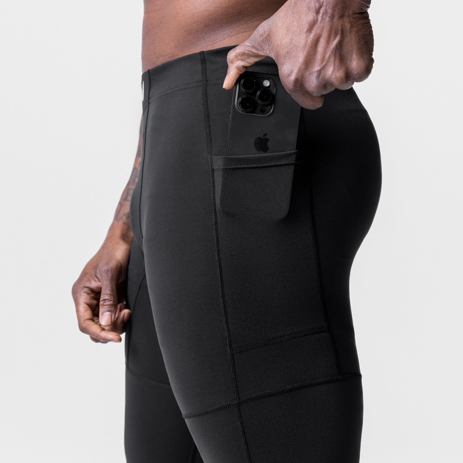 0747. WarpFlexx® Side Pocket 3/4-Length Legging Black | ASRV sale