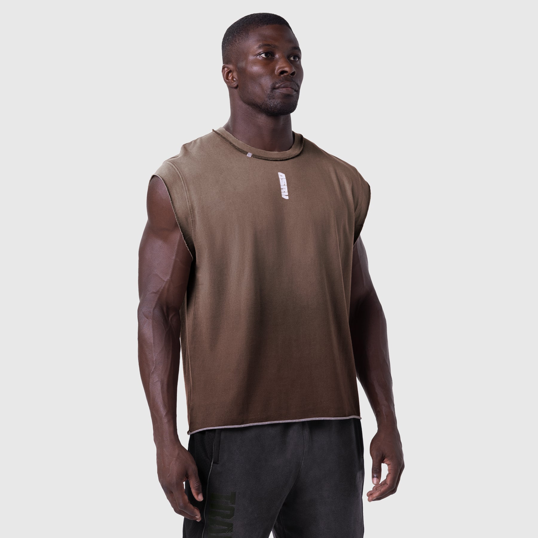 1115. Tech Essential™ Cap Shoulder Cutoff Dark Earth Sun Fade | ASRV for sale