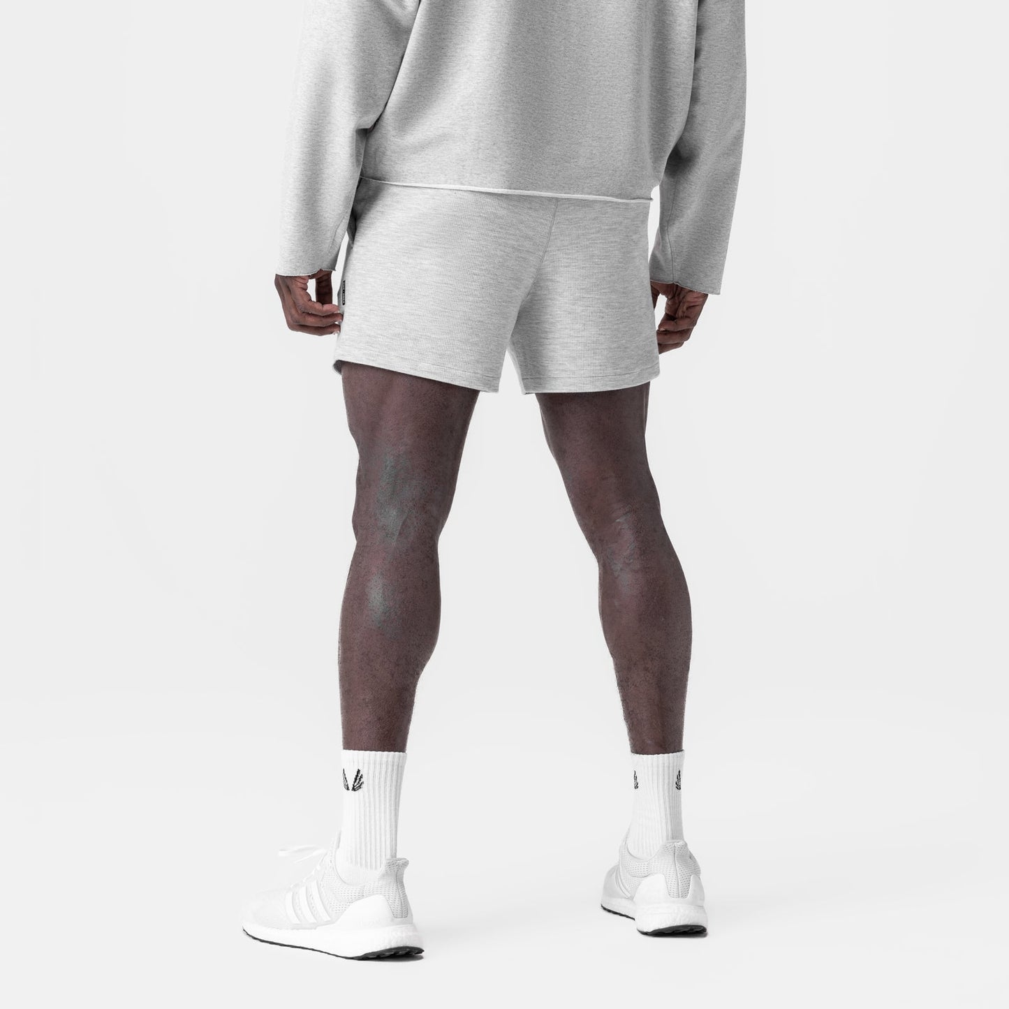 0954. Waffle Knit Sweat Short Heather Grey | ASRV discount