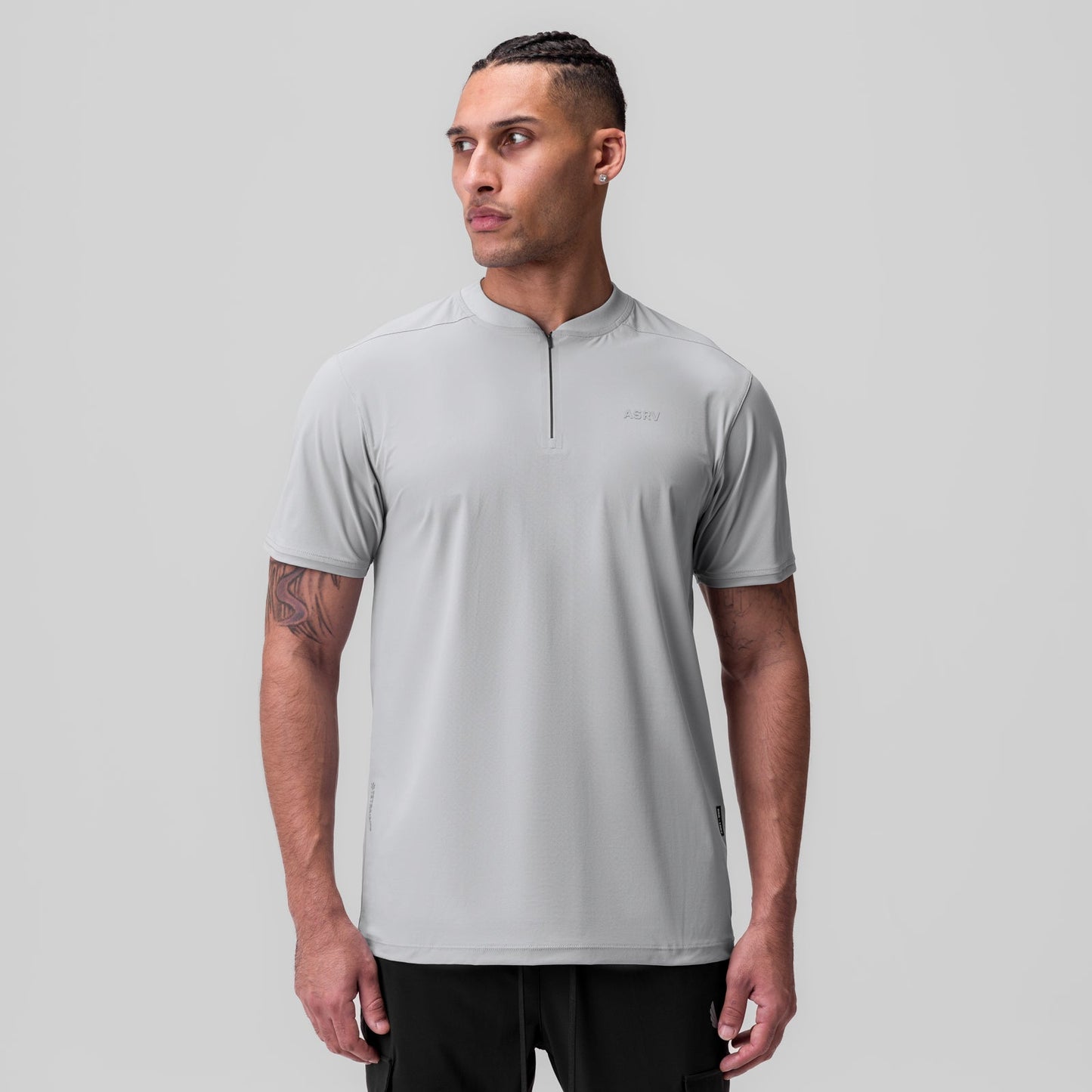 1087. Tetra-Lite® Ice Zip Tee Slate Grey | ASRV Discount