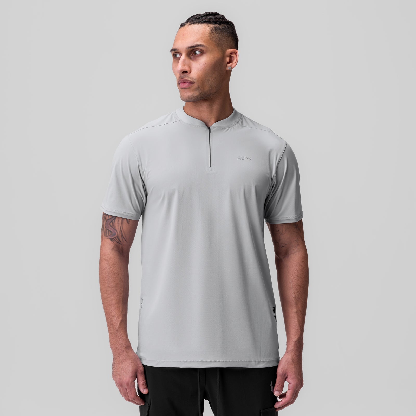 1087. Tetra-Lite® Ice Zip Tee Slate Grey | ASRV Discount