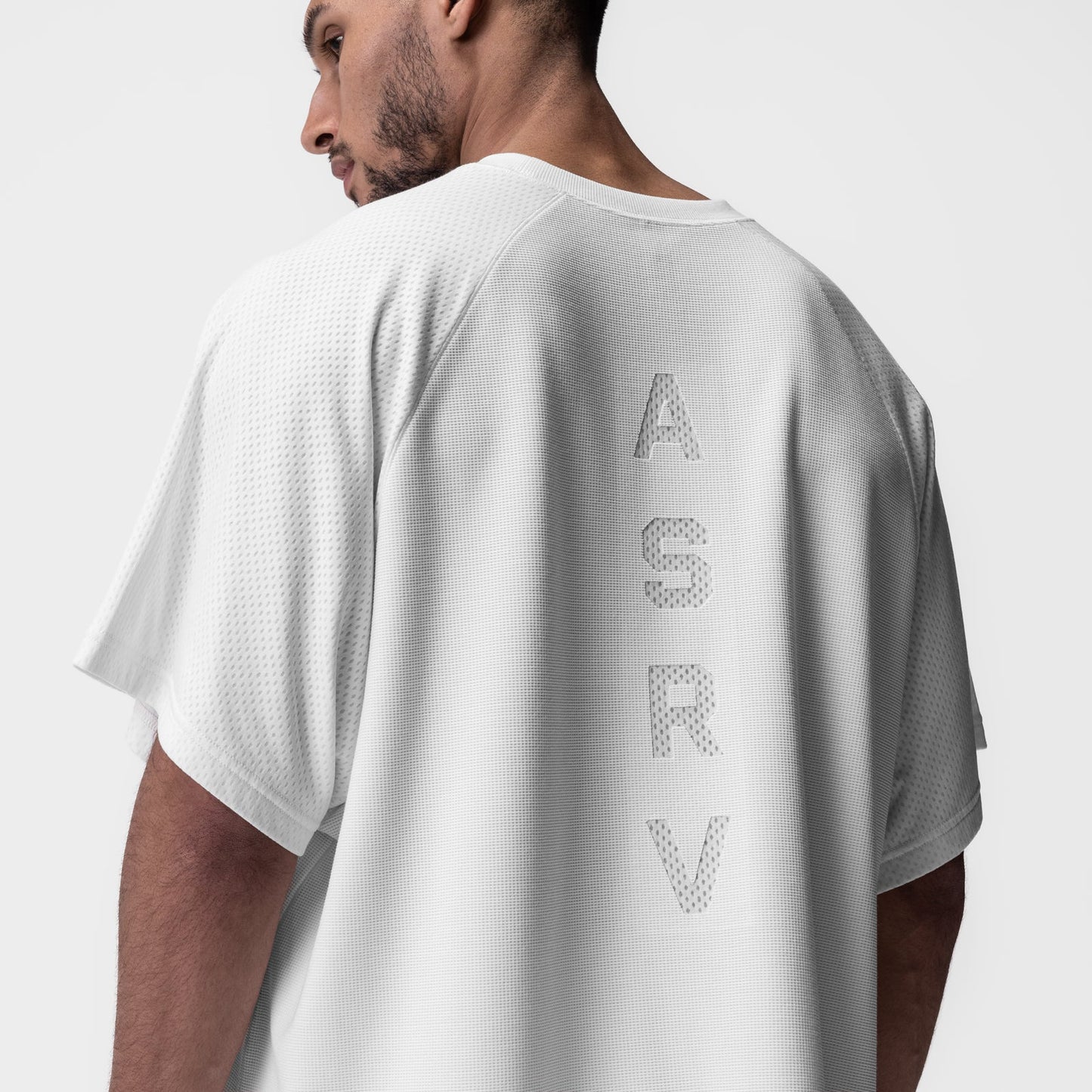 0946. Waffle Knit Oversized Tee White | ASRV near me