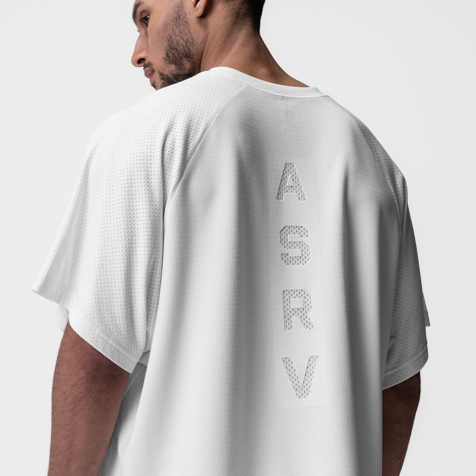 0946. Waffle Knit Oversized Tee White | ASRV near me
