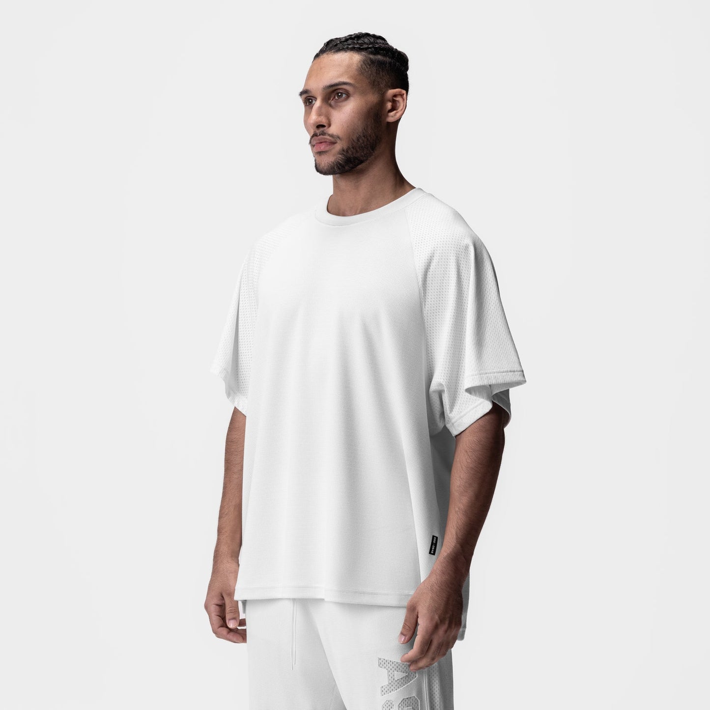 0946. Waffle Knit Oversized Tee White | ASRV near me