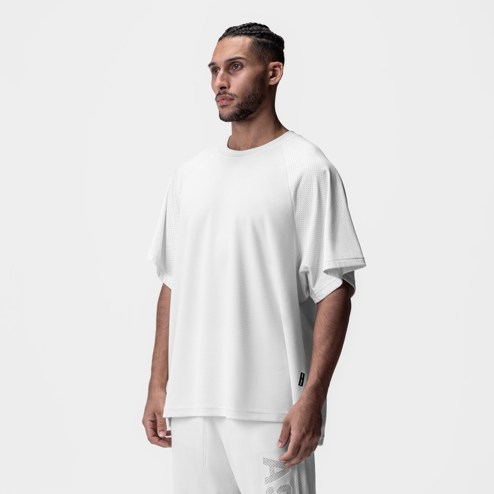 0946. Waffle Knit Oversized Tee White | ASRV near me