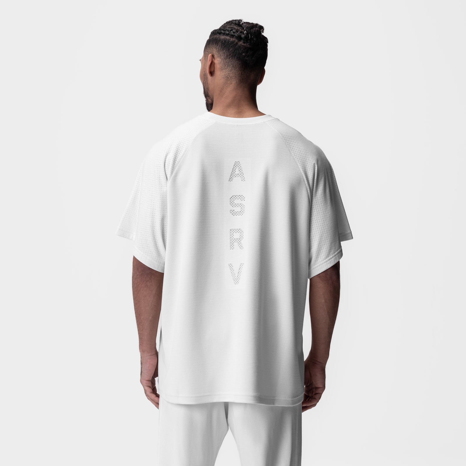 0946. Waffle Knit Oversized Tee White | ASRV near me