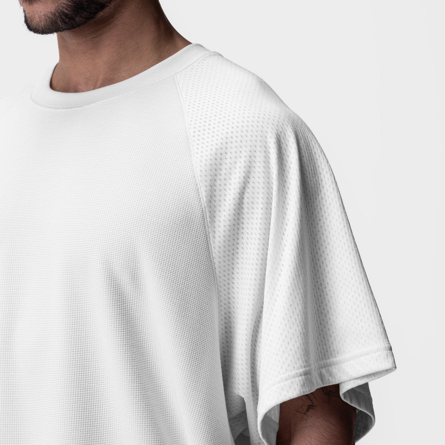 0946. Waffle Knit Oversized Tee White | ASRV near me