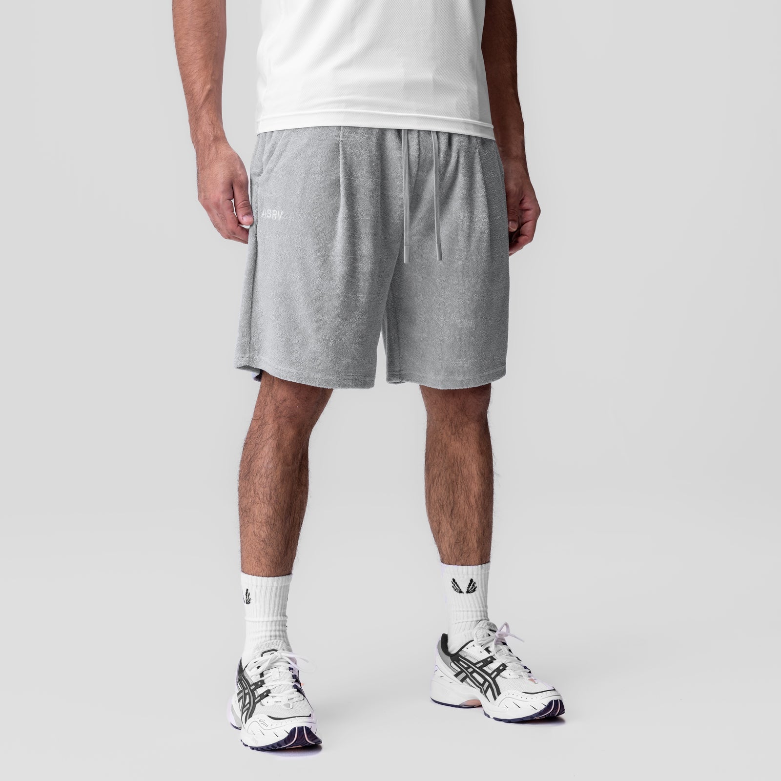 1094. Towel Terry Relaxed Short Heather Grey | ASRV sale