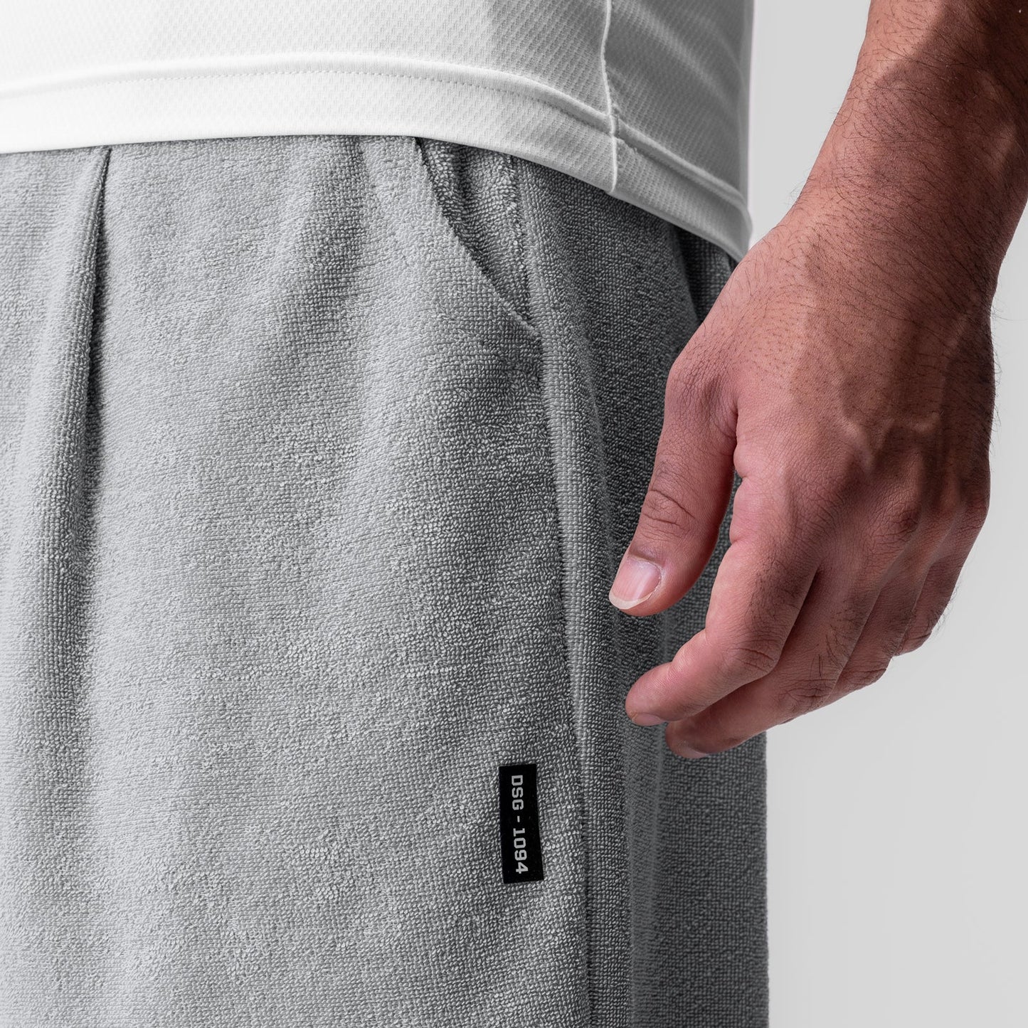 1094. Towel Terry Relaxed Short Heather Grey | ASRV sale