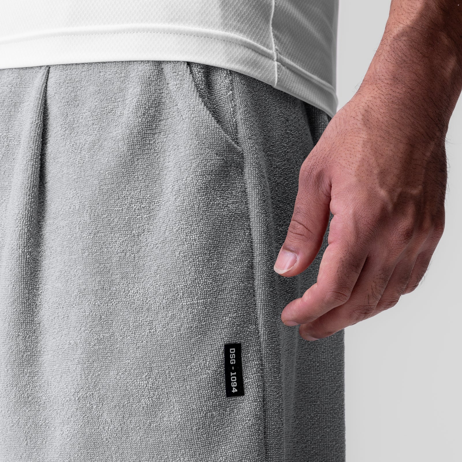 1094. Towel Terry Relaxed Short Heather Grey | ASRV sale