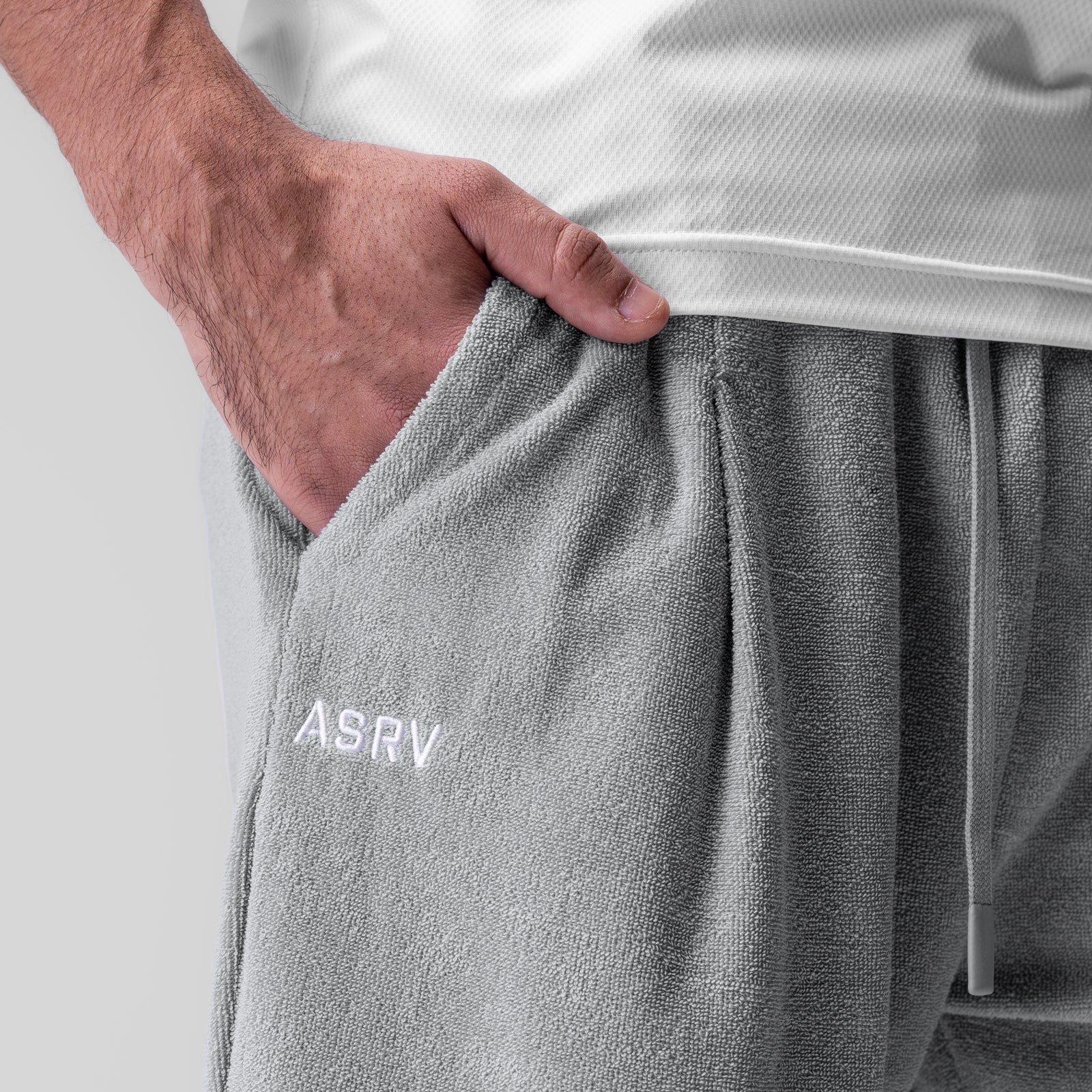 1094. Towel Terry Relaxed Short Heather Grey | ASRV sale