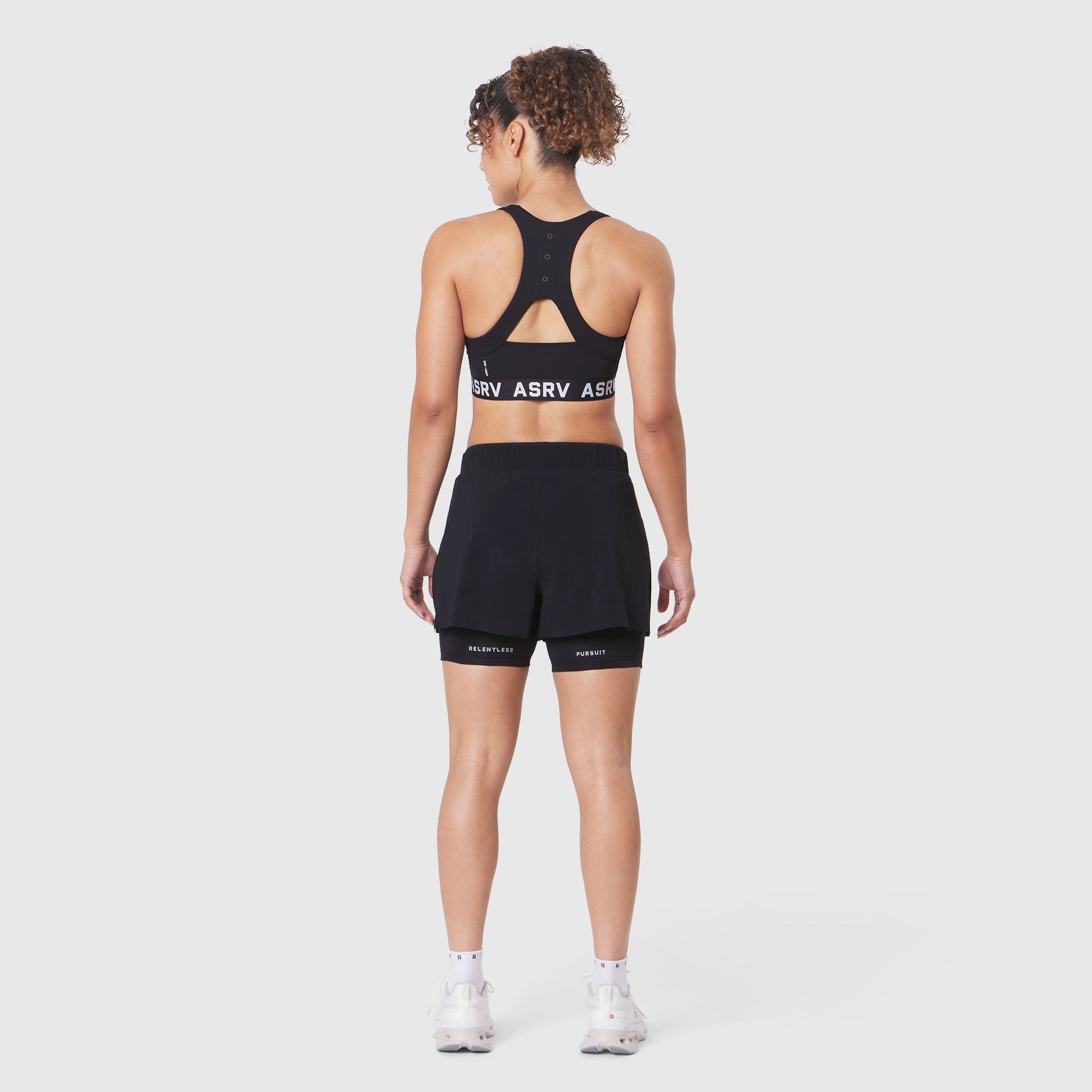 W083. LYCRA® ADAPTIV Racerback Sports Bra Black | ASRV on sale
