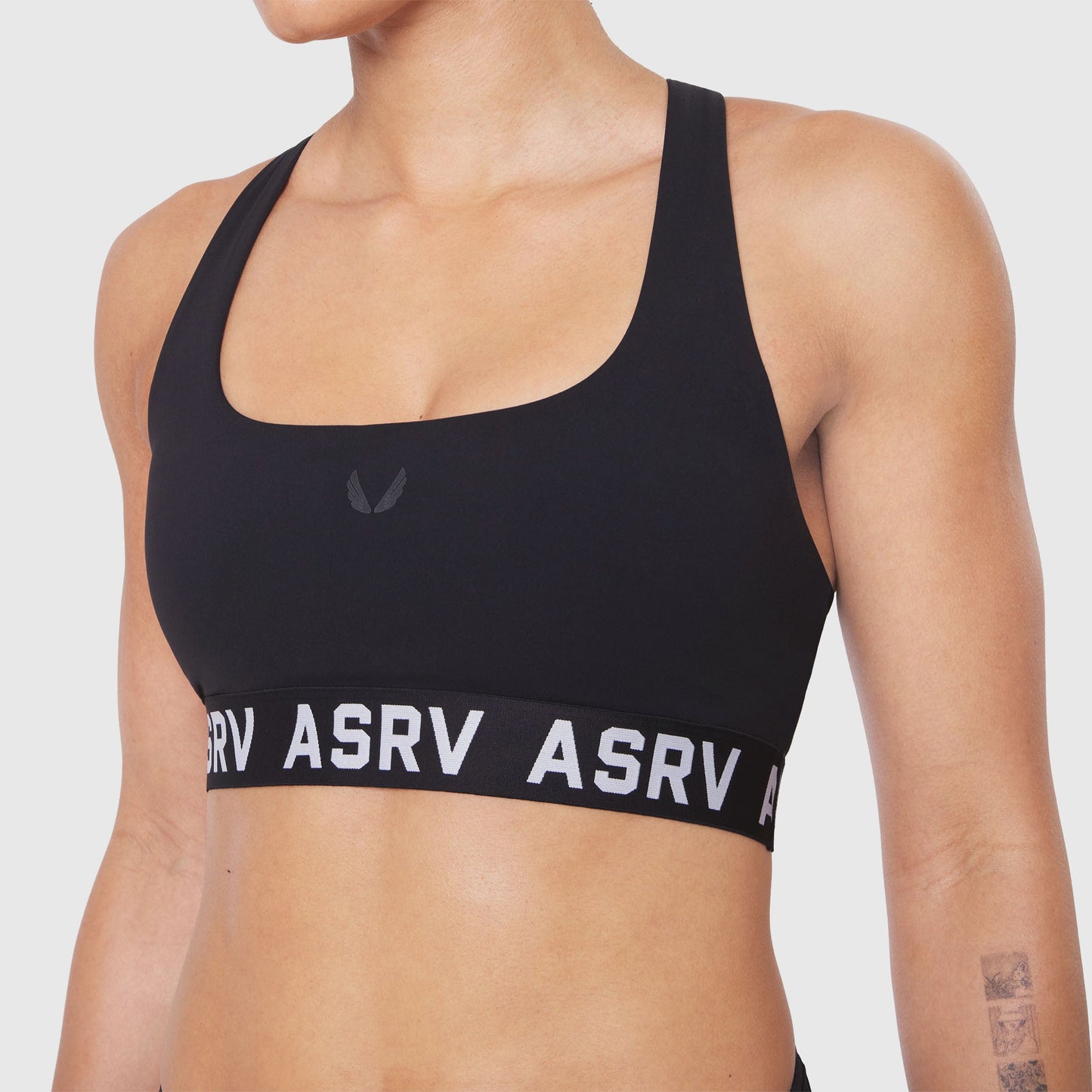 W083. LYCRA® ADAPTIV Racerback Sports Bra Black | ASRV on sale