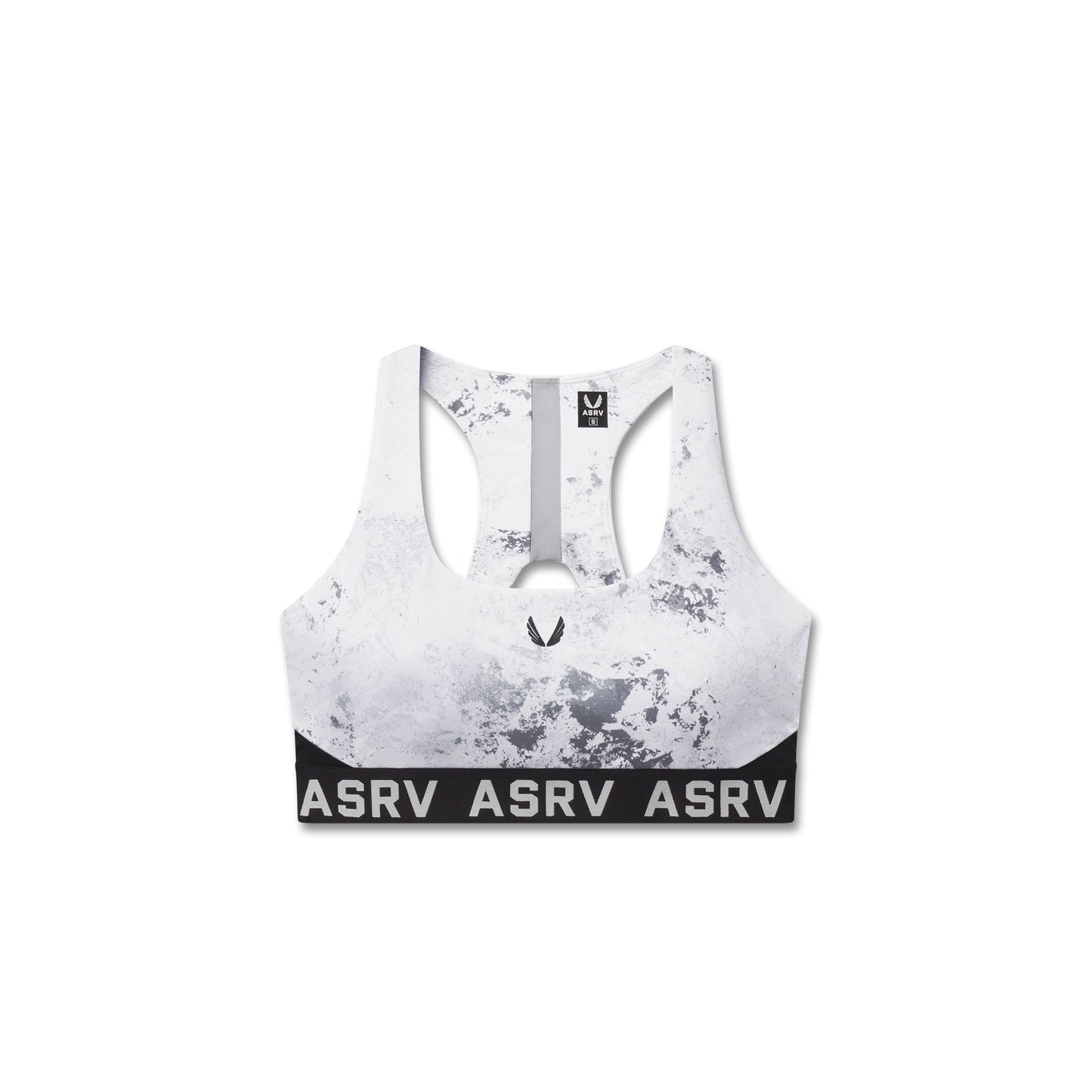 W083. LYCRA® ADAPTIV Racerback Sports Bra Sedona Snow Camo | ASRV for sale
