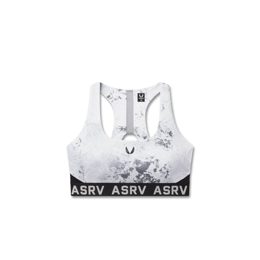 W083. LYCRA® ADAPTIV Racerback Sports Bra Sedona Snow Camo | ASRV for sale