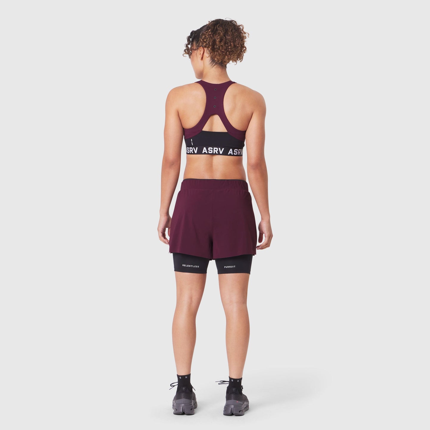 W083. LYCRA® ADAPTIV Racerback Sports Bra Merlot | ASRV discount