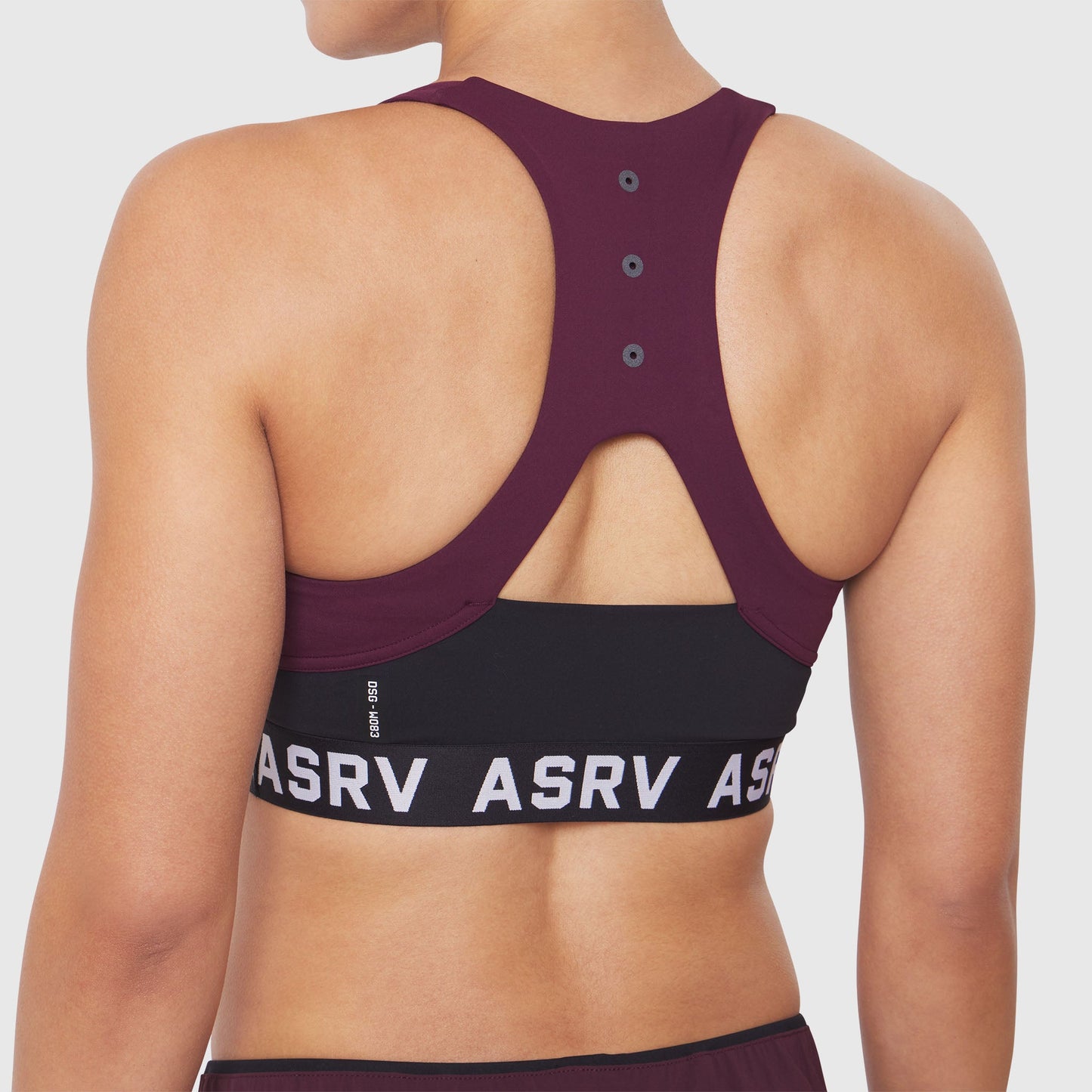 W083. LYCRA® ADAPTIV Racerback Sports Bra Merlot | ASRV discount