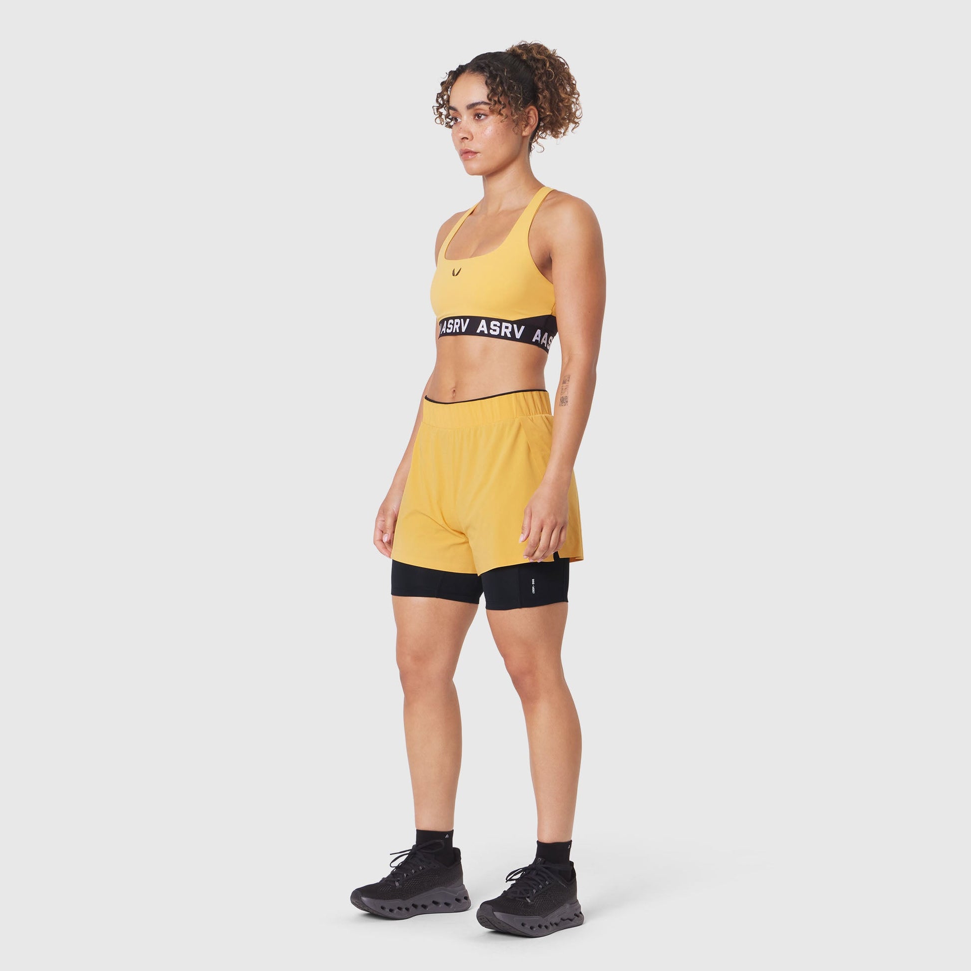 W083. LYCRA® ADAPTIV Racerback Sports Bra Amber | ASRV Discount
