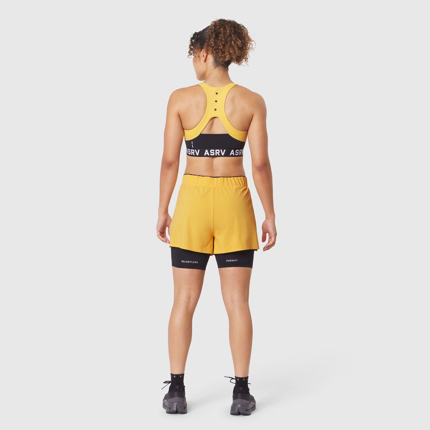 W083. LYCRA® ADAPTIV Racerback Sports Bra Amber | ASRV Discount