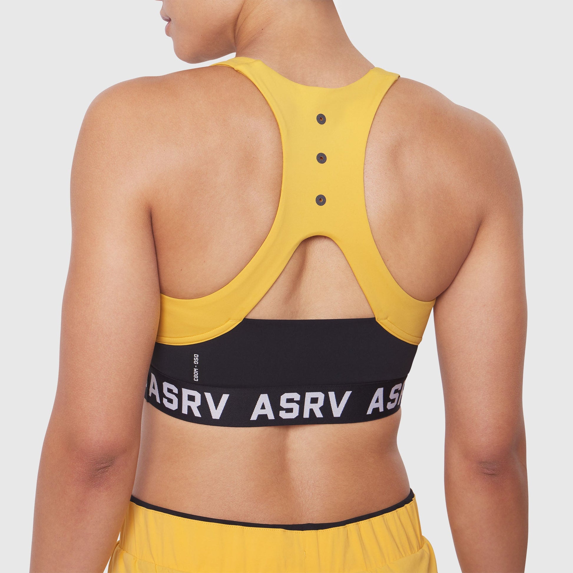 W083. LYCRA® ADAPTIV Racerback Sports Bra Amber | ASRV Discount