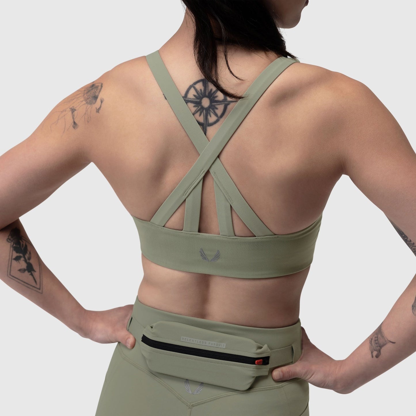 W039. LYCRA® Hybrid Sports Bra Sage | ASRV near me
