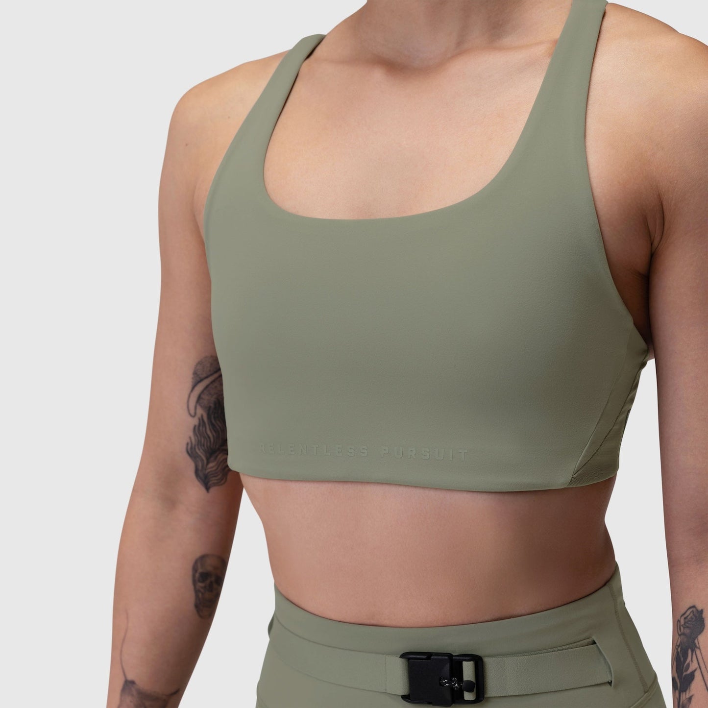 W039. LYCRA® Hybrid Sports Bra Sage | ASRV near me