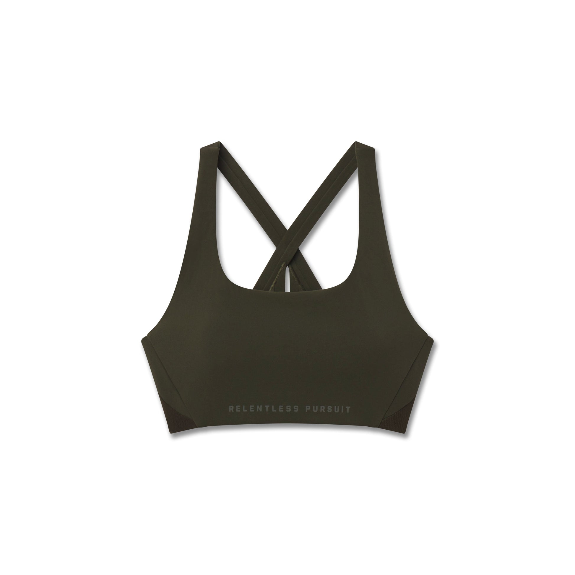 W039. LYCRA® Hybrid Sports Bra Olive | ASRV US