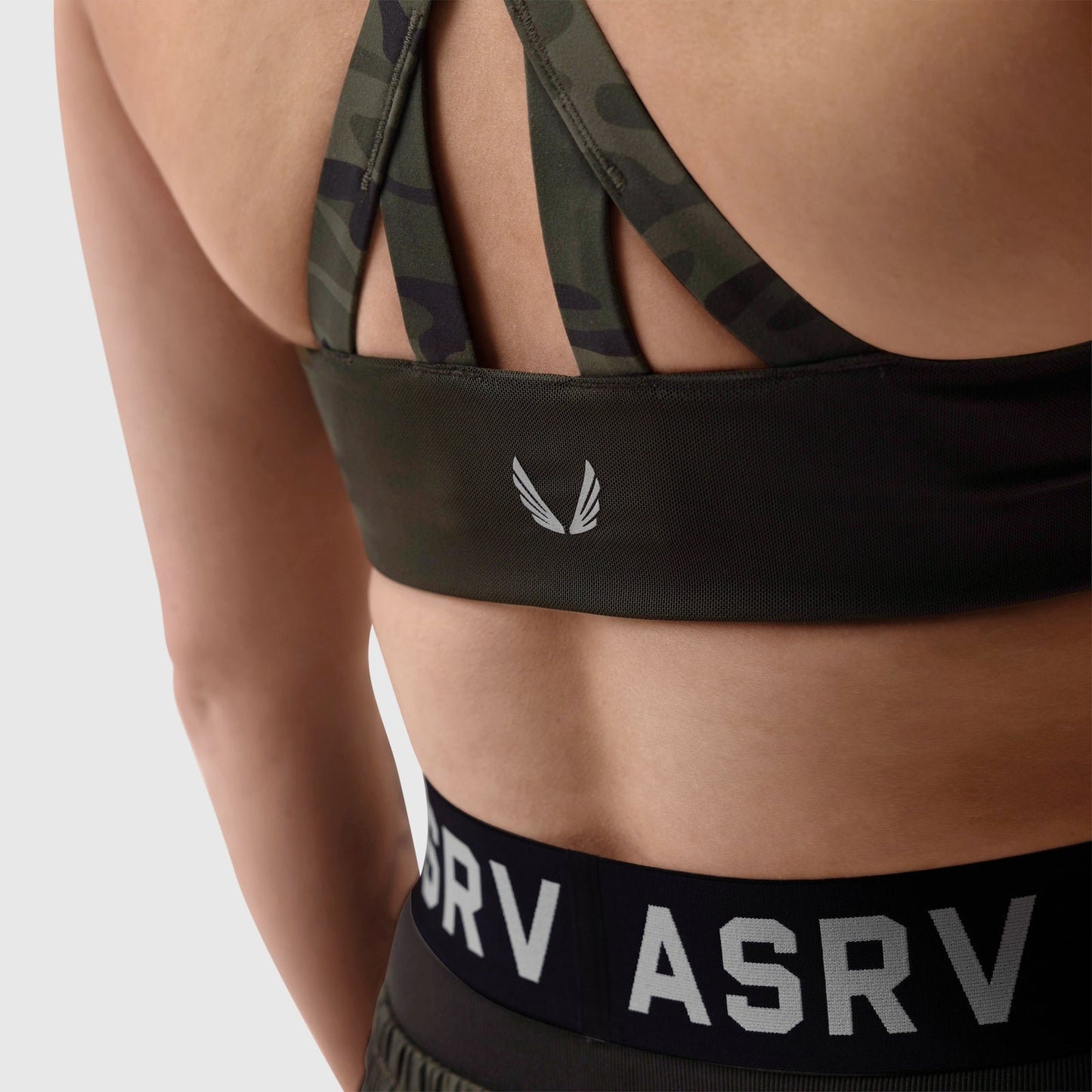 W039. LYCRA® Hybrid Sports Bra Dark Camo | ASRV sale