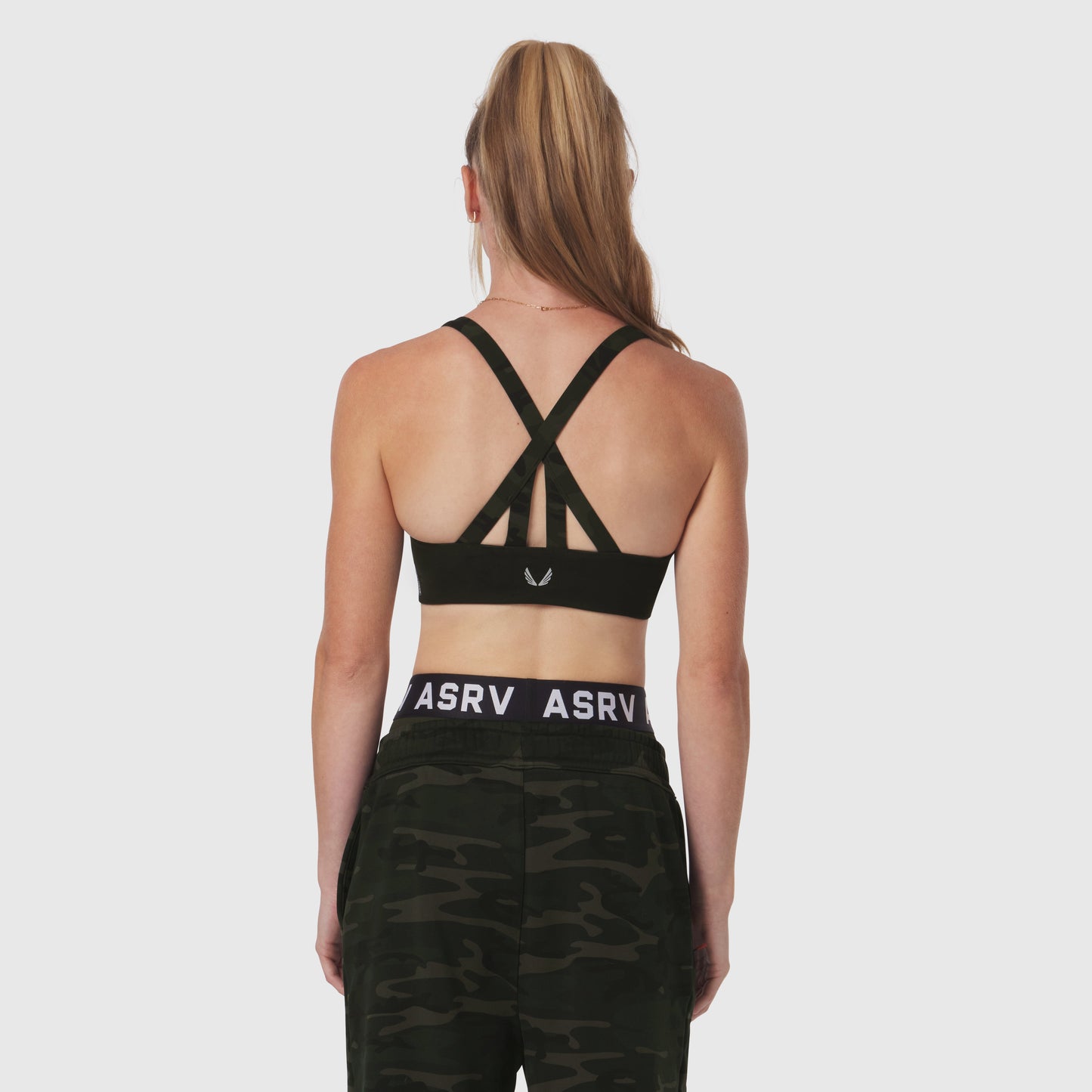 W039. LYCRA® Hybrid Sports Bra Dark Camo | ASRV sale