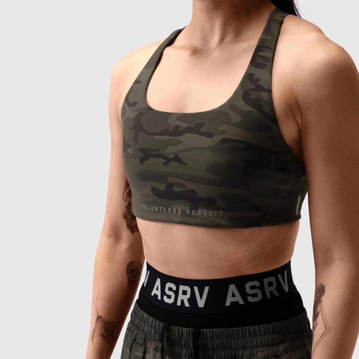 W039. LYCRA® Hybrid Sports Bra Dark Camo | ASRV sale